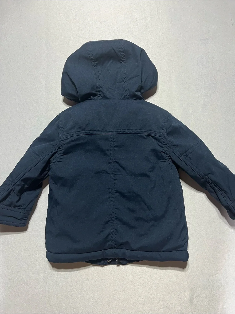 Urban Republic Toddler 12M Fur Fleece Lined Hooded Utility Jacket Navy Blue